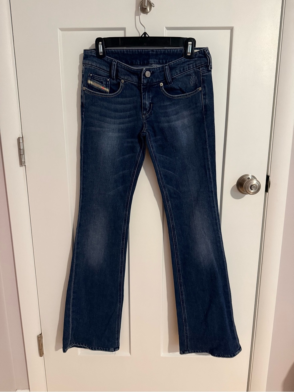 NWT Diesel Louvely Dark Indigo Low Rise Bootcut Jeans